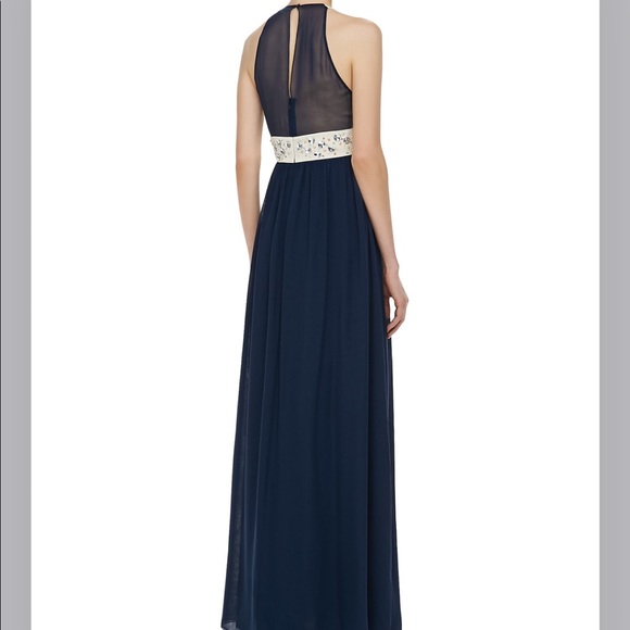 DVF Gidget Crystal Stud Long Dress - BLACK & CREAM - Picture 8 of 16